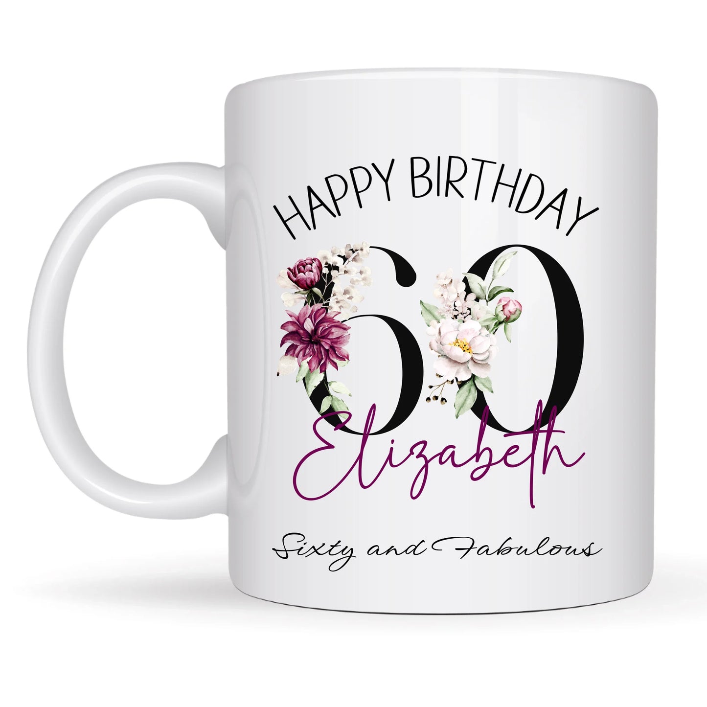 Elegant birthday gift mug for her