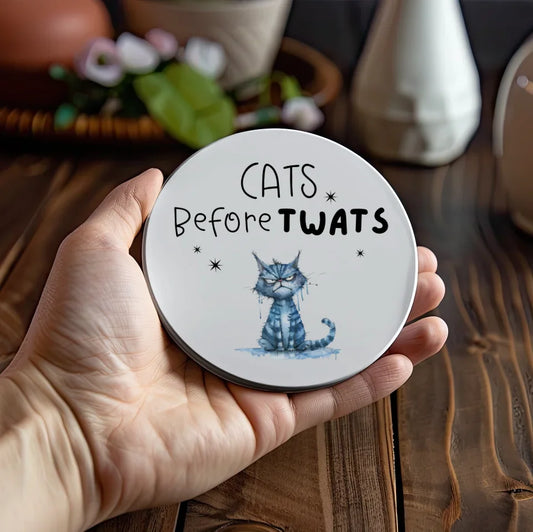 Quirky cats coaster