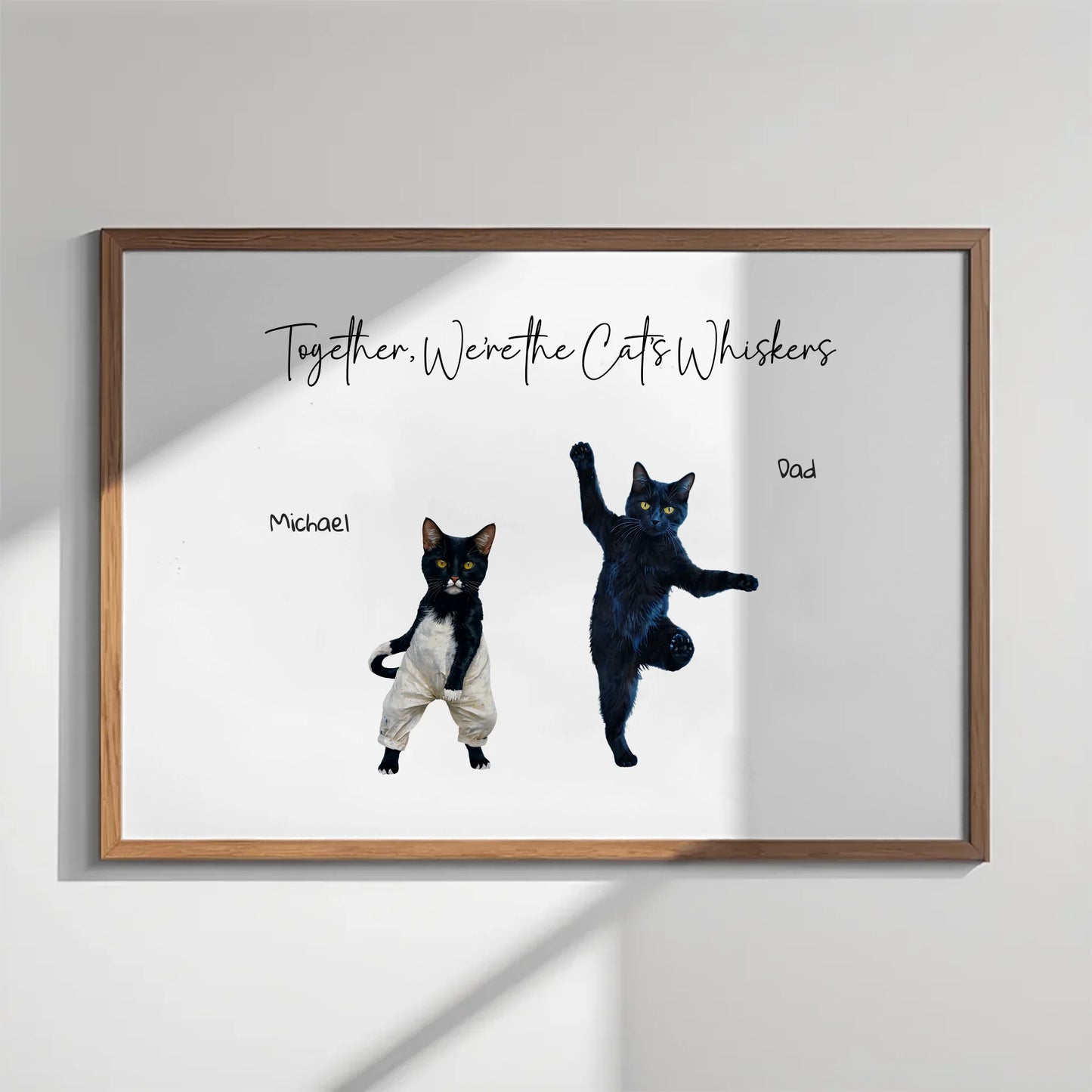 Quirky wall art for cat lovers