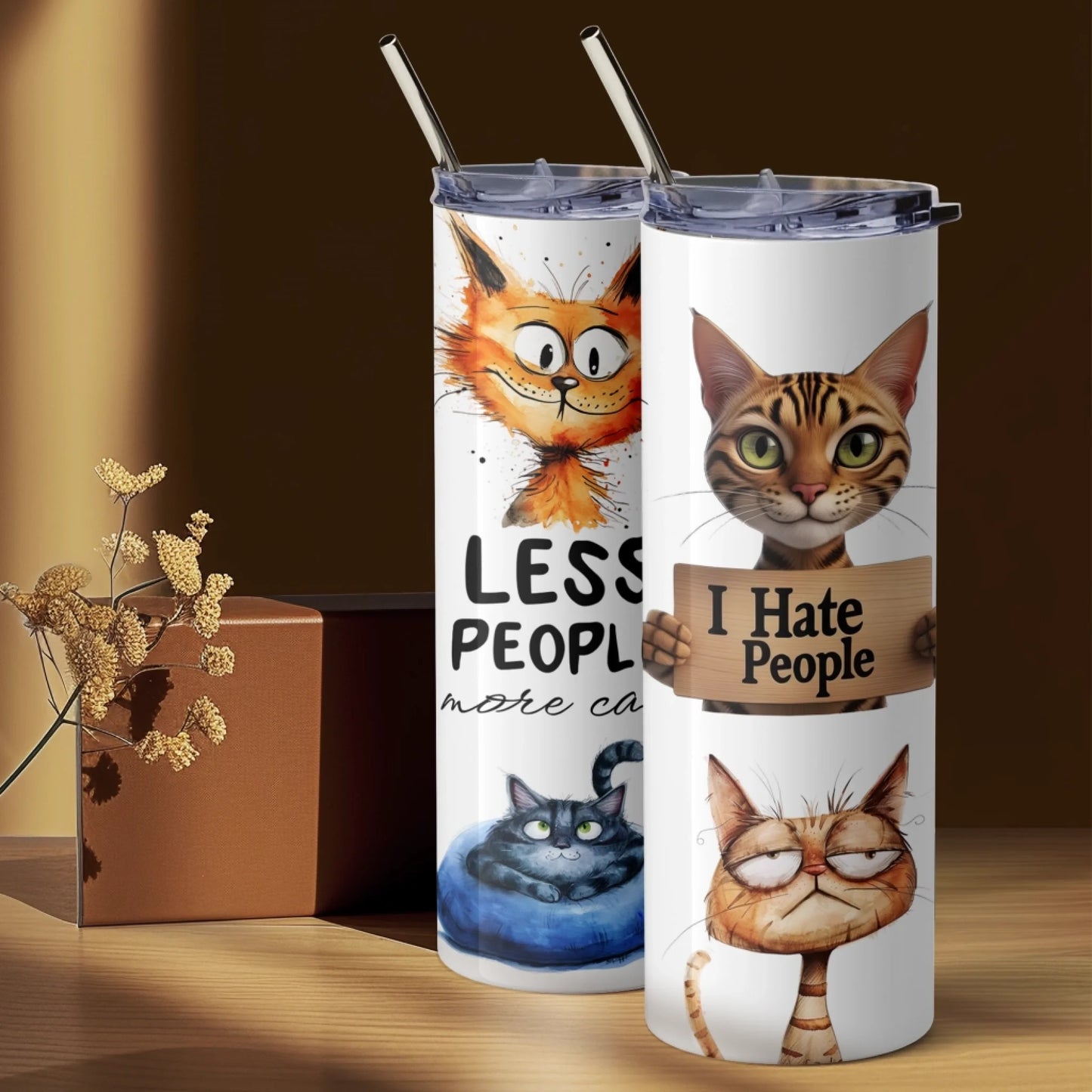 cat gift with name customisable cup