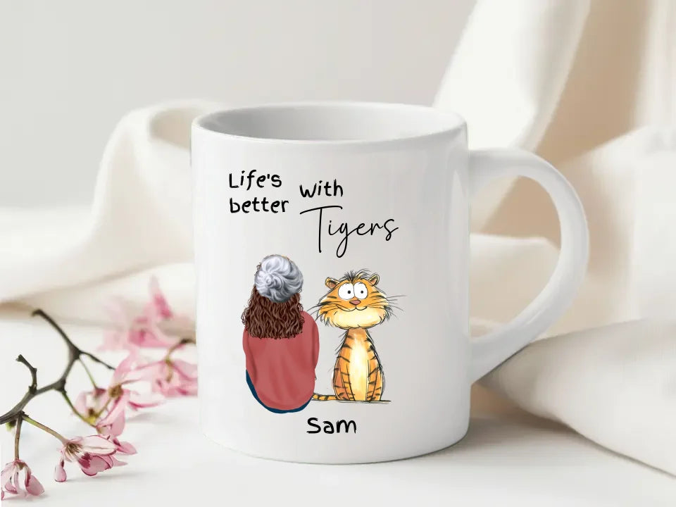 Jungle-themed mug with custom character