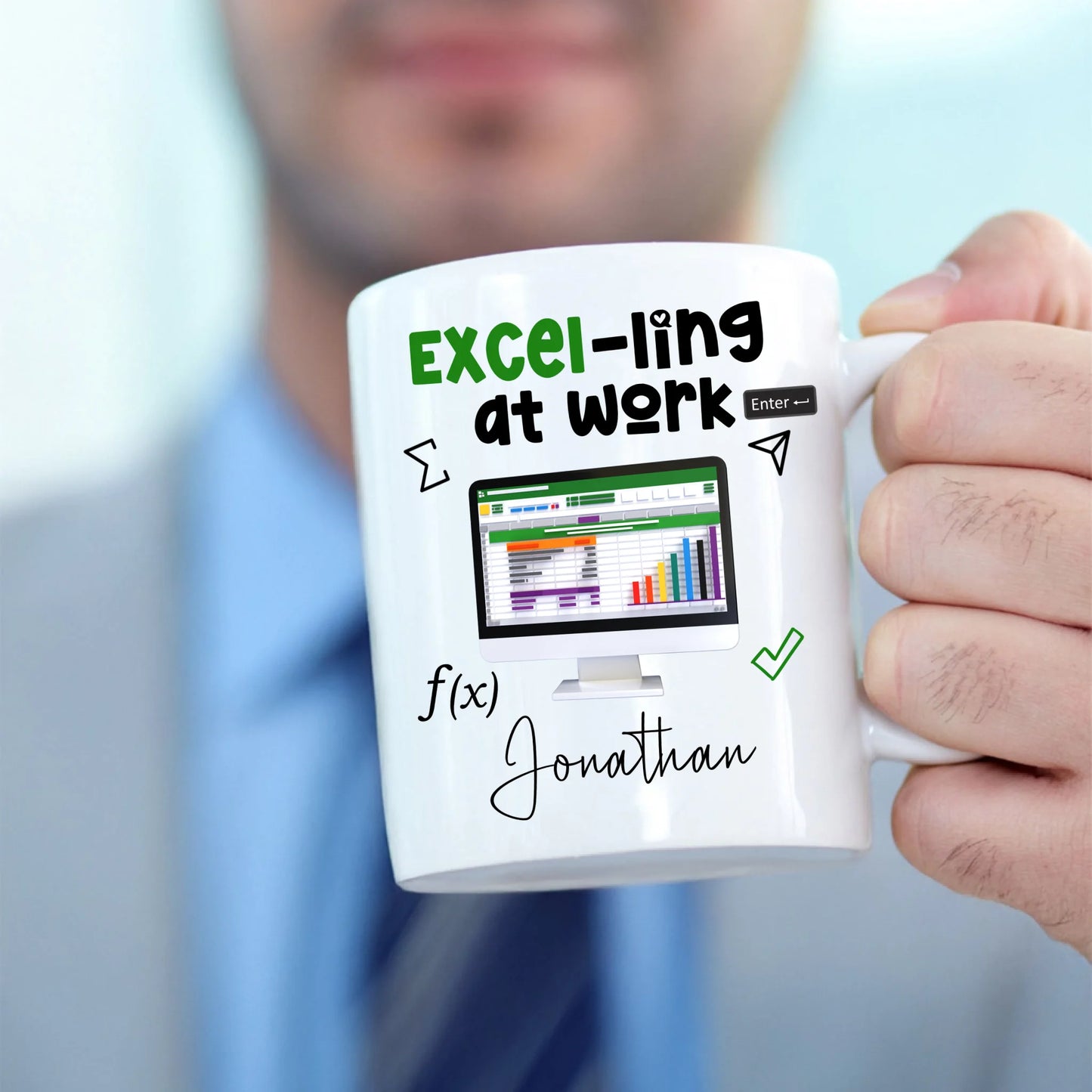 Custom co-worker Excel mug