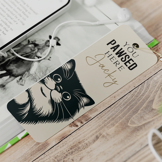 cute cat bookmark with custom colours