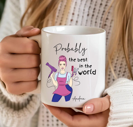 Personalised hairdresser gift mug
