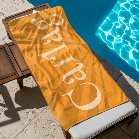 Name towel with retro texture