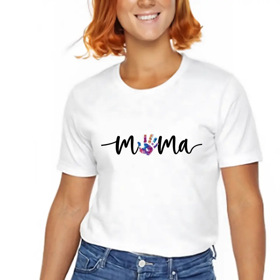 quirky mum gift with handprint