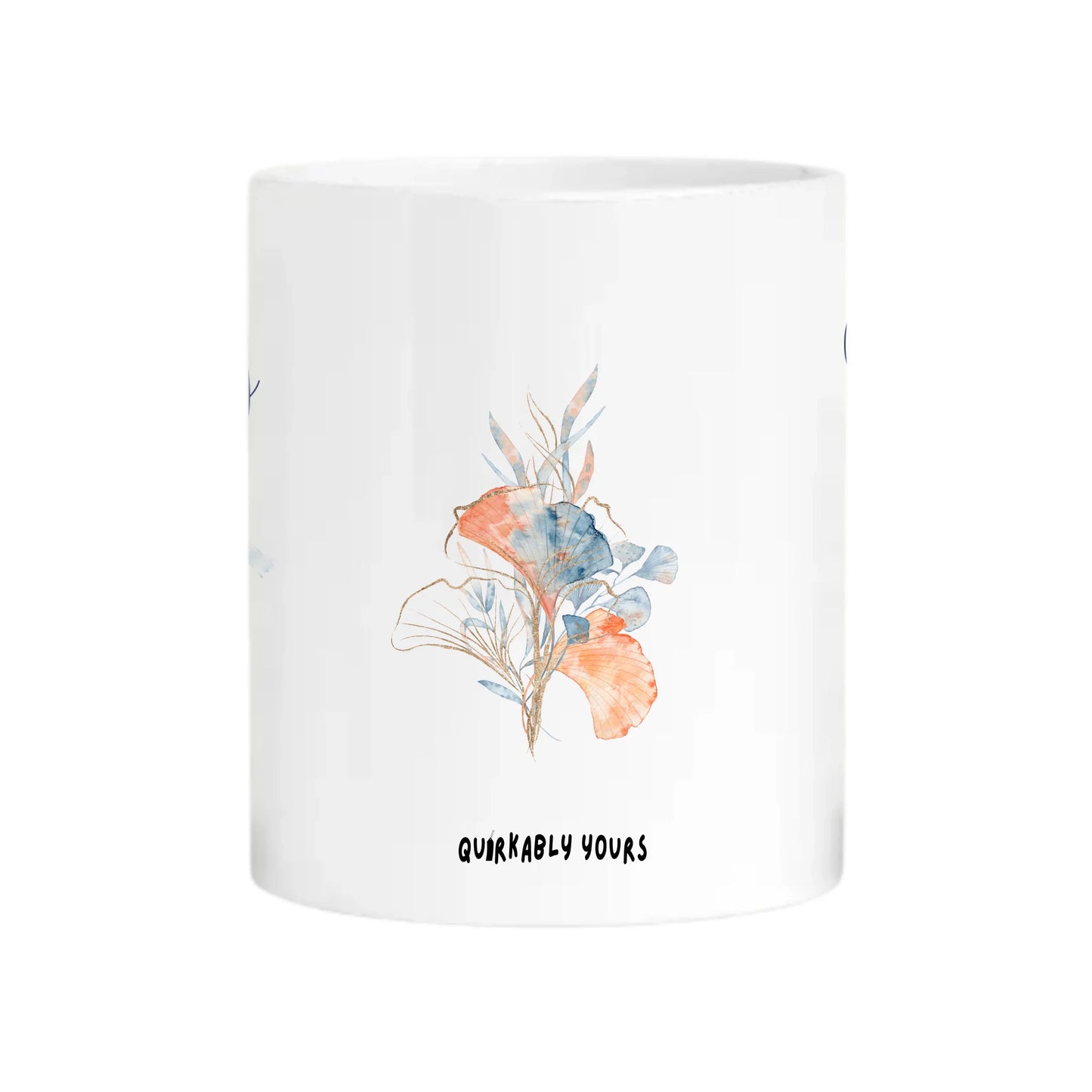 personalised coral design birthday mug