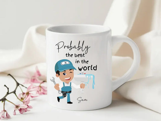 Personalised mug for plumbers
