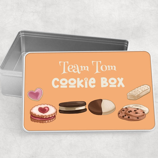 Office biscuit tin for dunking biscuits