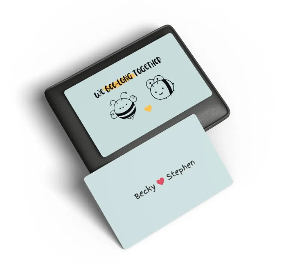 Custom couples gift – wallet-sized keepsake