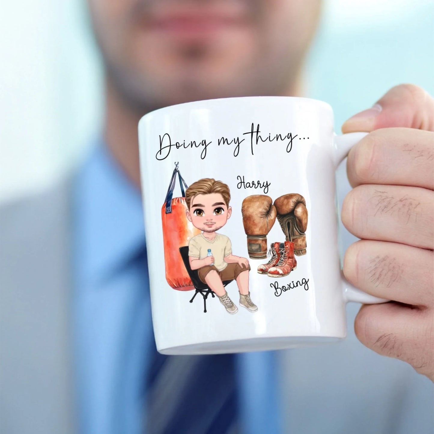 Red gloves boxing mug – unique gift ideas for a boxer