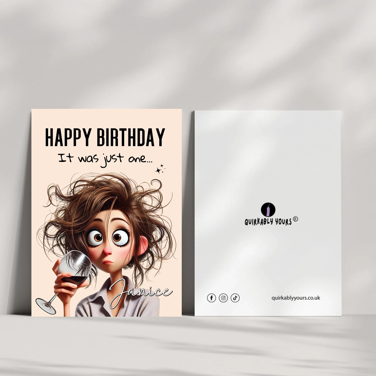 Personalised card for wine lovers UK