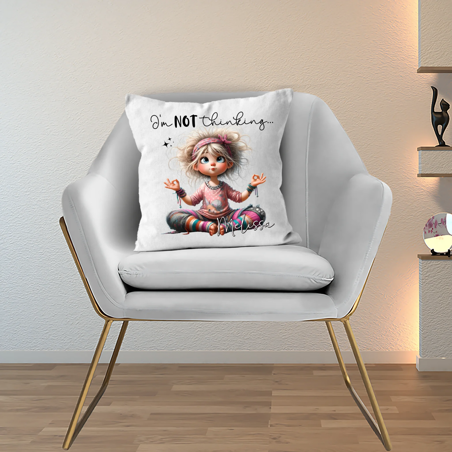 Funny mental wellness cushion