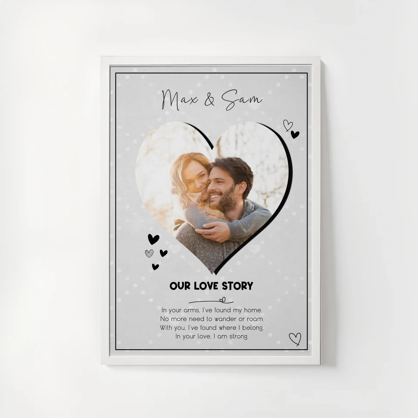 Romantic Photo Print with Personal Message