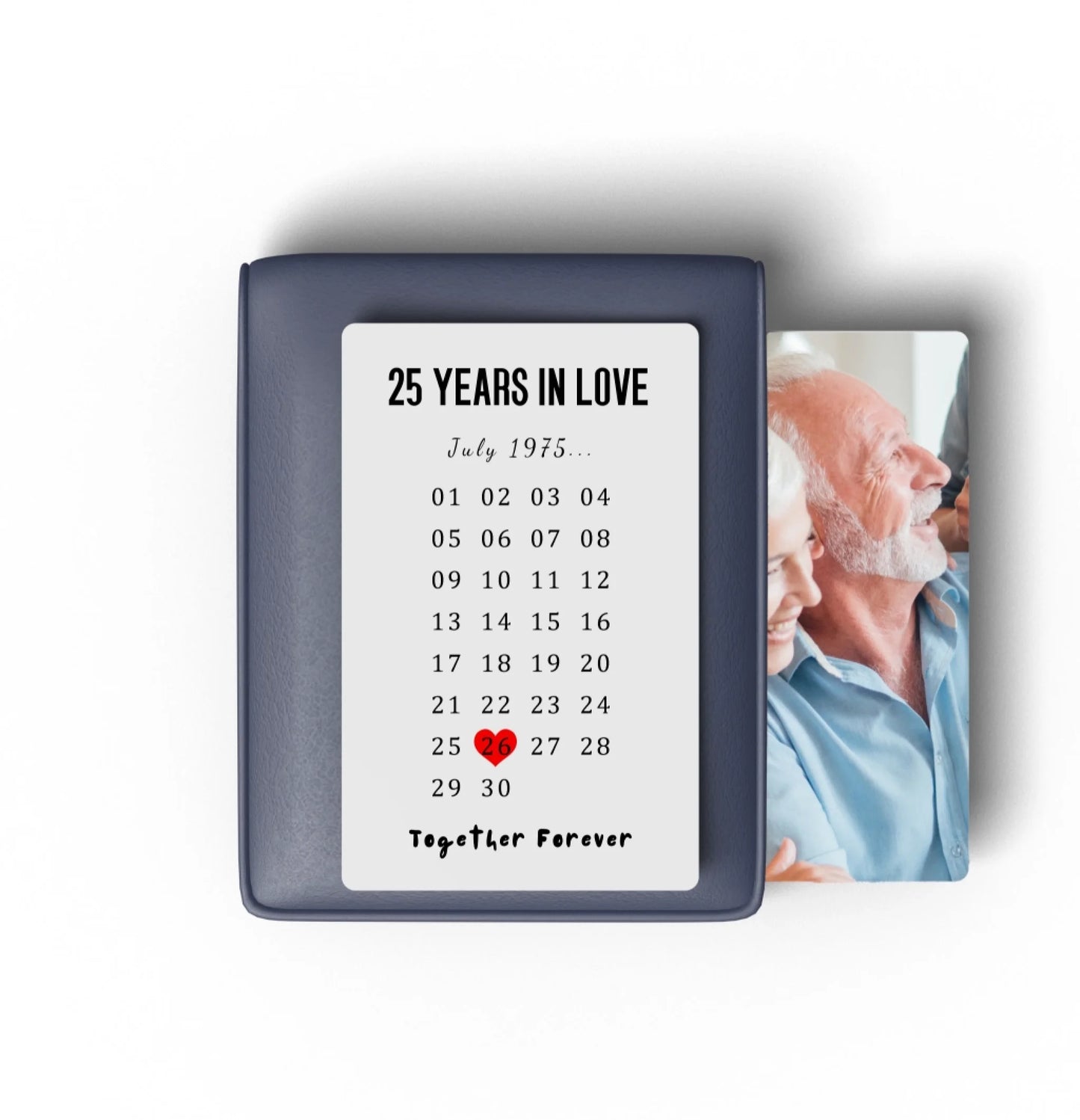 Romantic custom wallet card for him or her