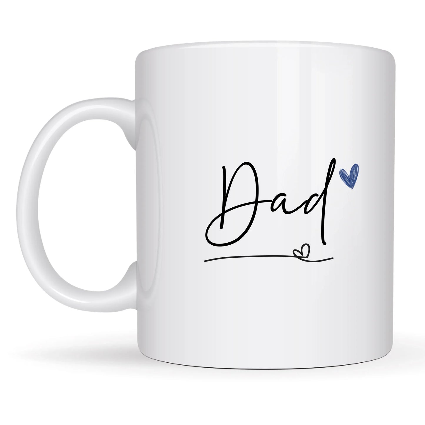 minimalist dad mug with heart