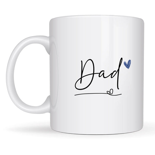 minimalist dad mug with heart