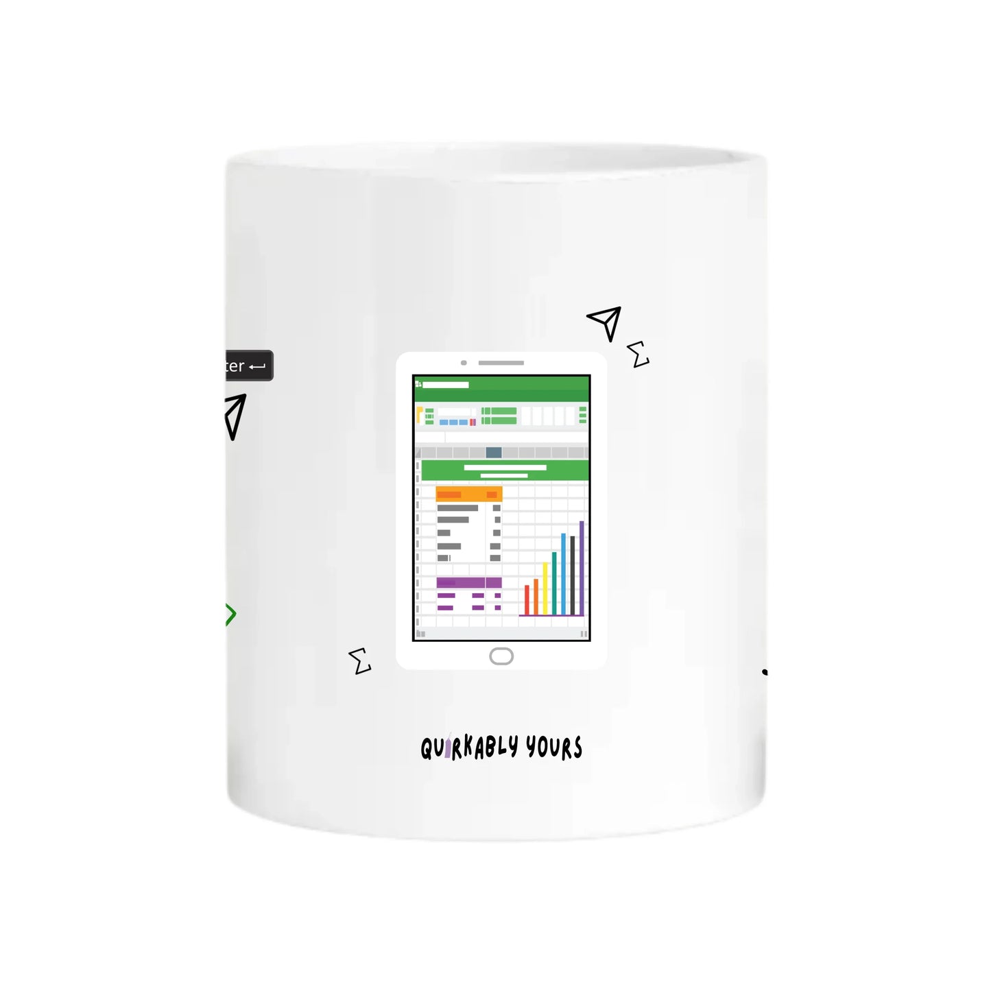 Excel-themed mug for accountant