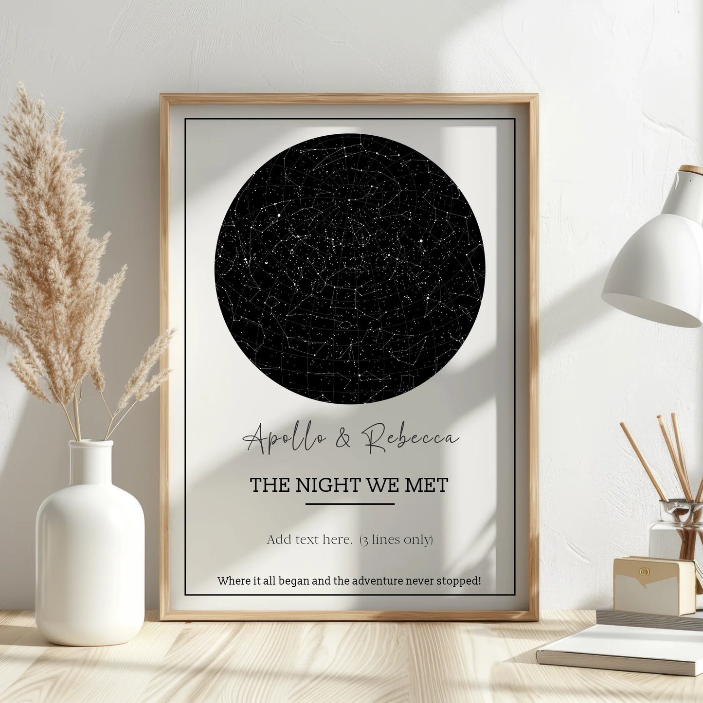 Milky Way personalised star map print