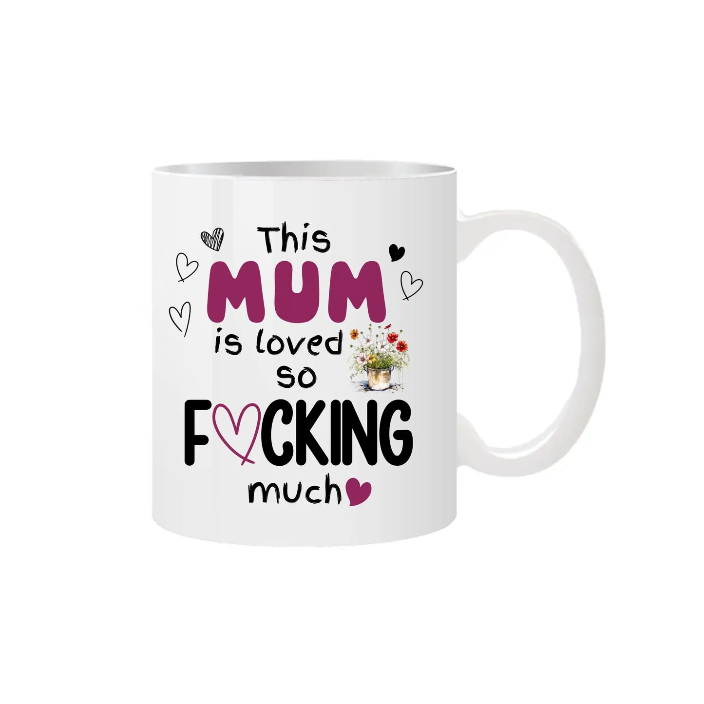 Funny gift for mum with hearts