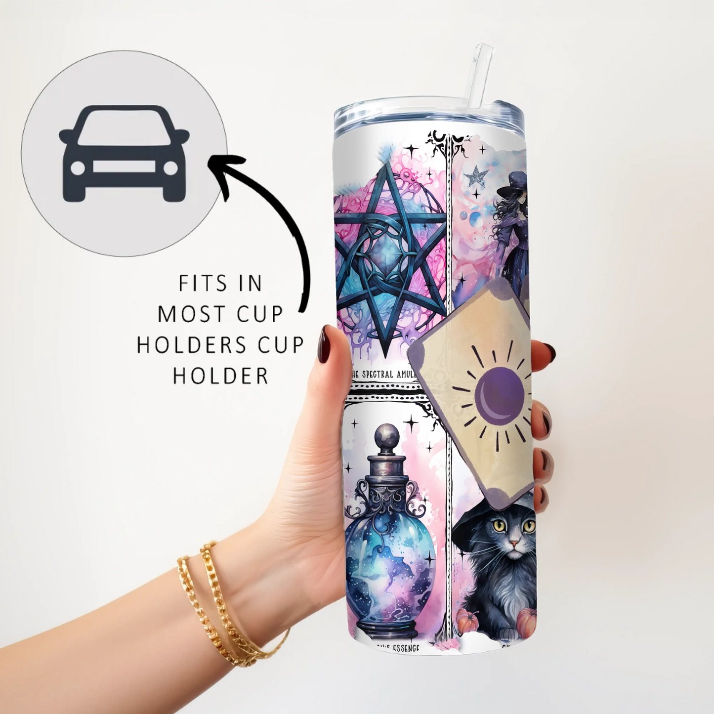 tarot tumbler for hot drinks