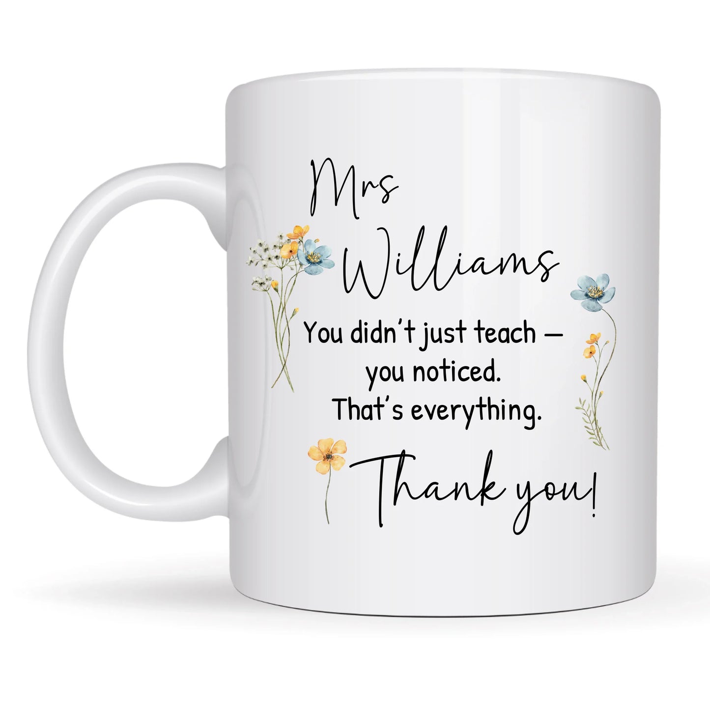 Minimalist end-of-term teacher mug gift