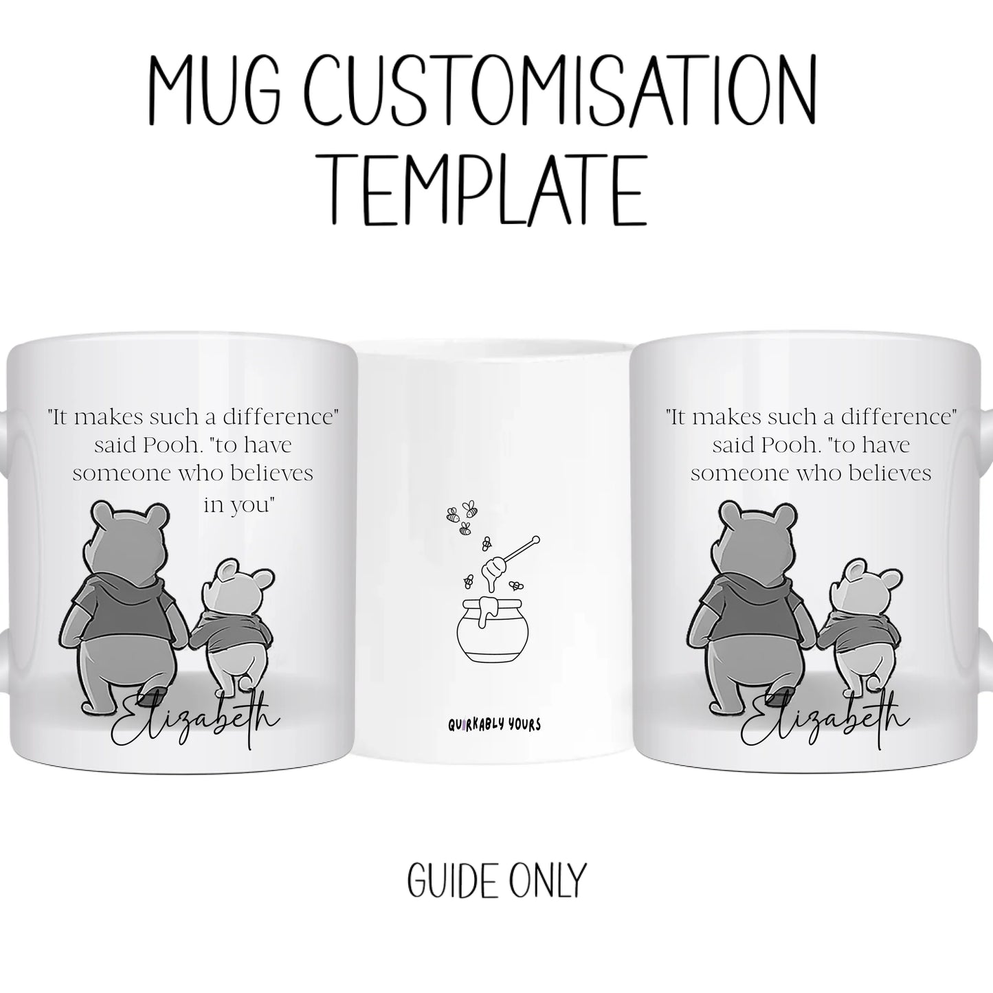Mug Customisation template teacher-gift-pooh-mug