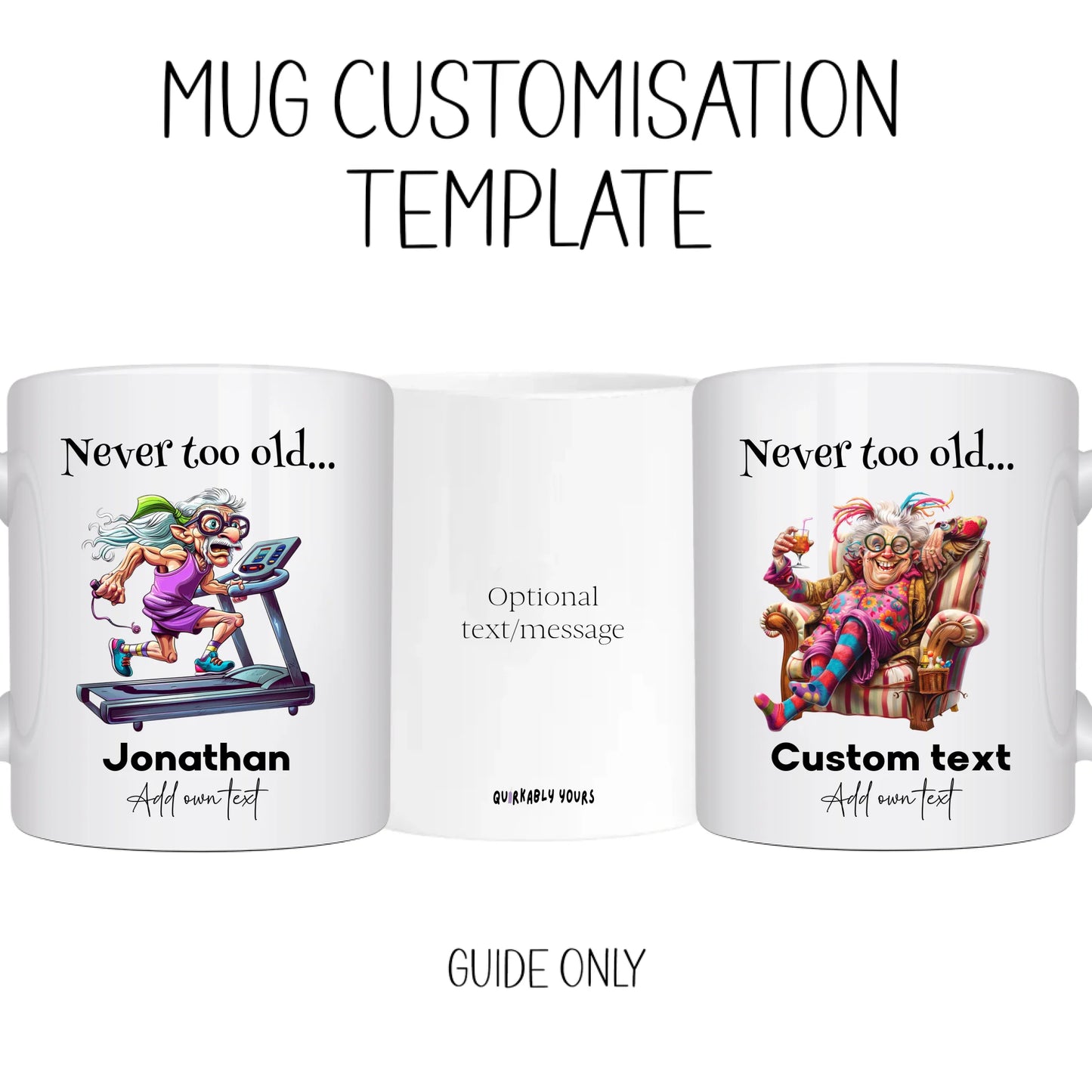 Mug Customisation template with birthday wishes and name