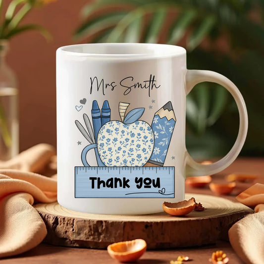 custom mug with apple design