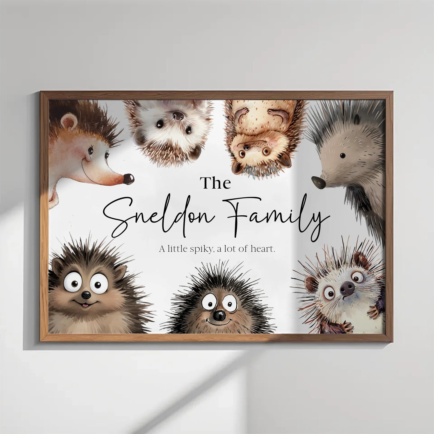 Quirky Hedgehog Print for Families