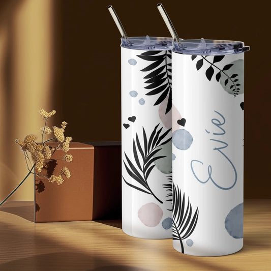 watercolour spots personalised travel cup gift for her