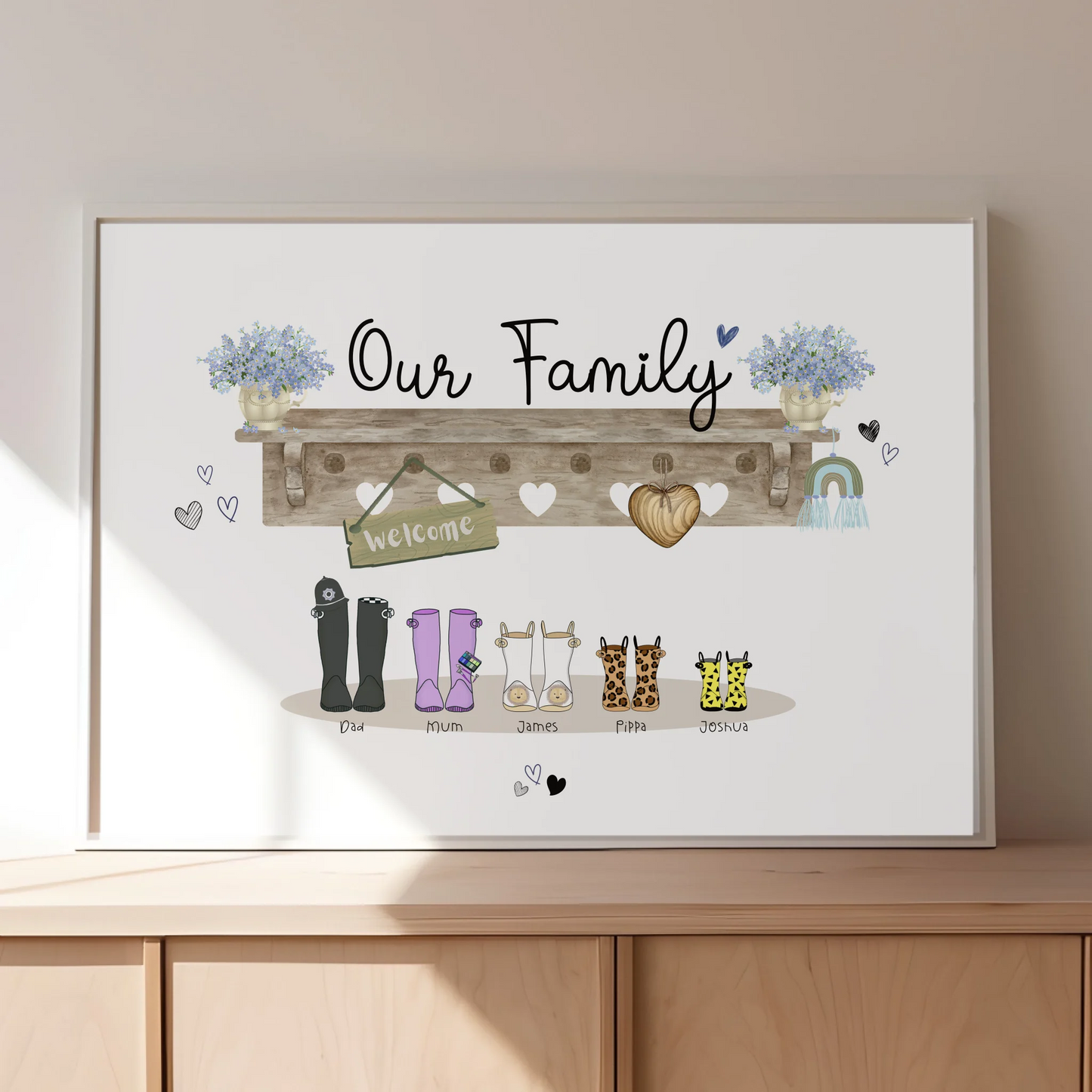 Family gift idea with pets and children