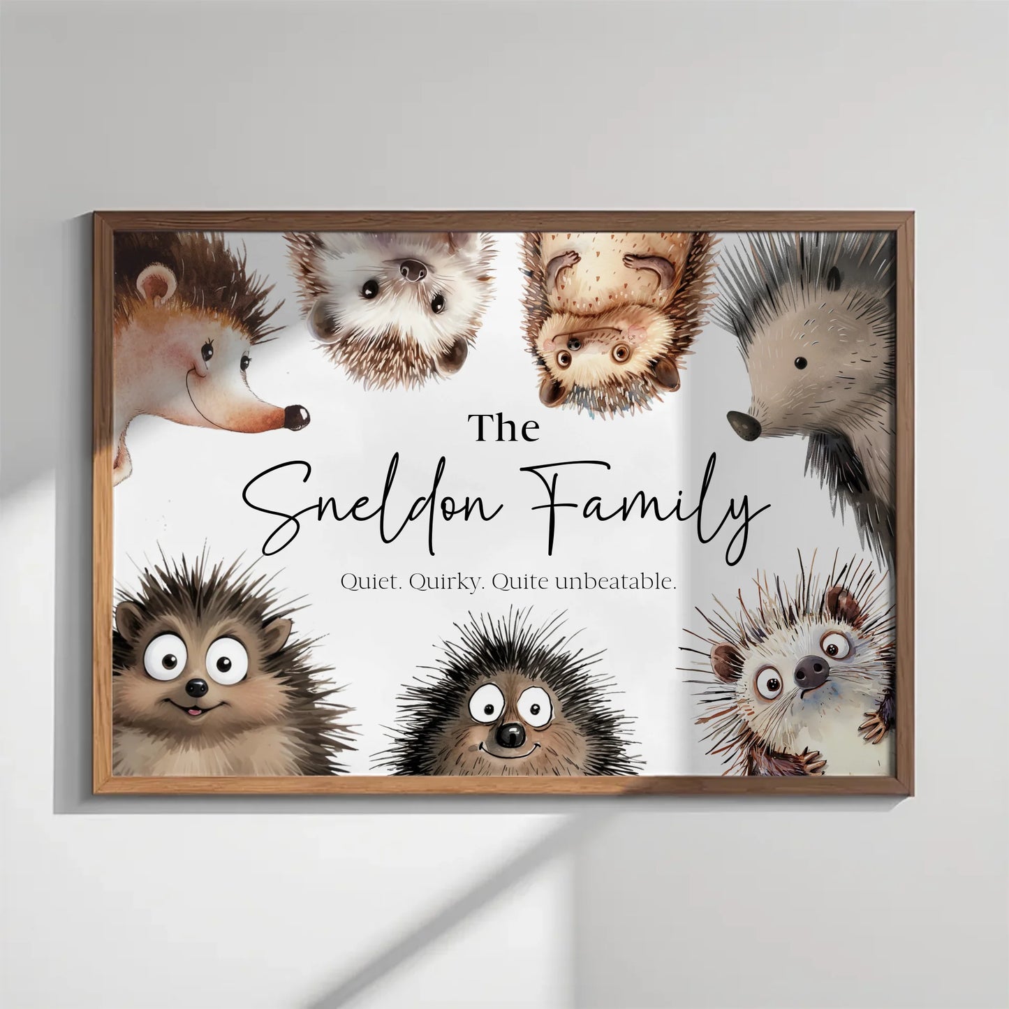 Hedgehogs Peering Personalised Print