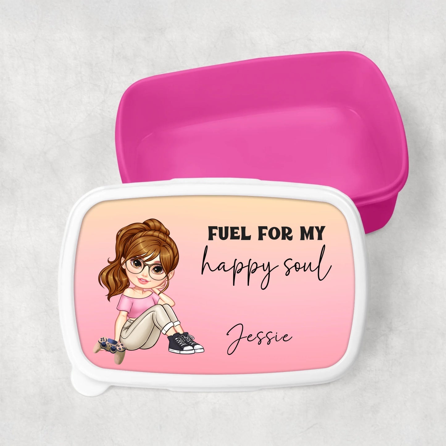 Pink Quirky gift lunch box for teens and adults