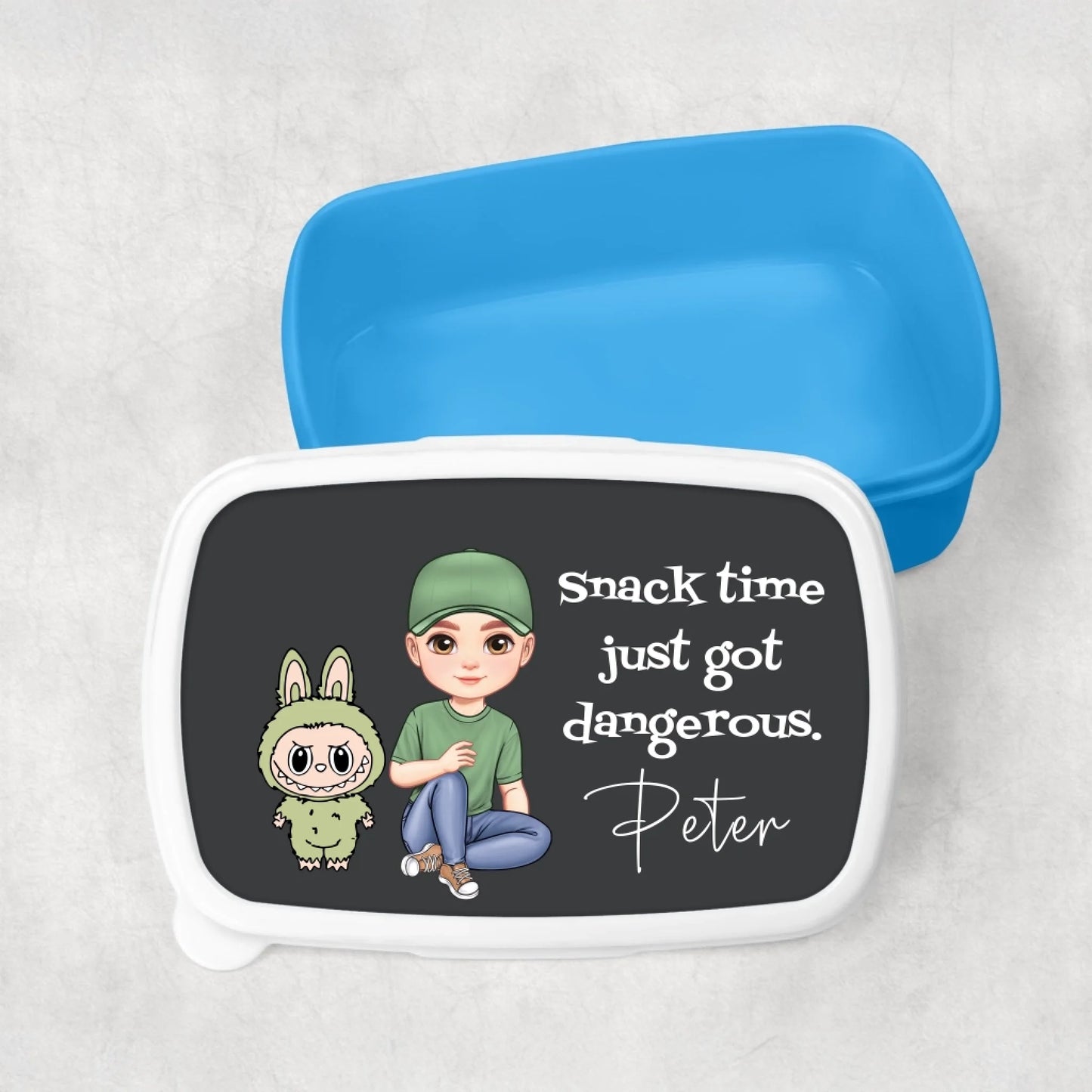 labubu inspired personalised lunchbox gift