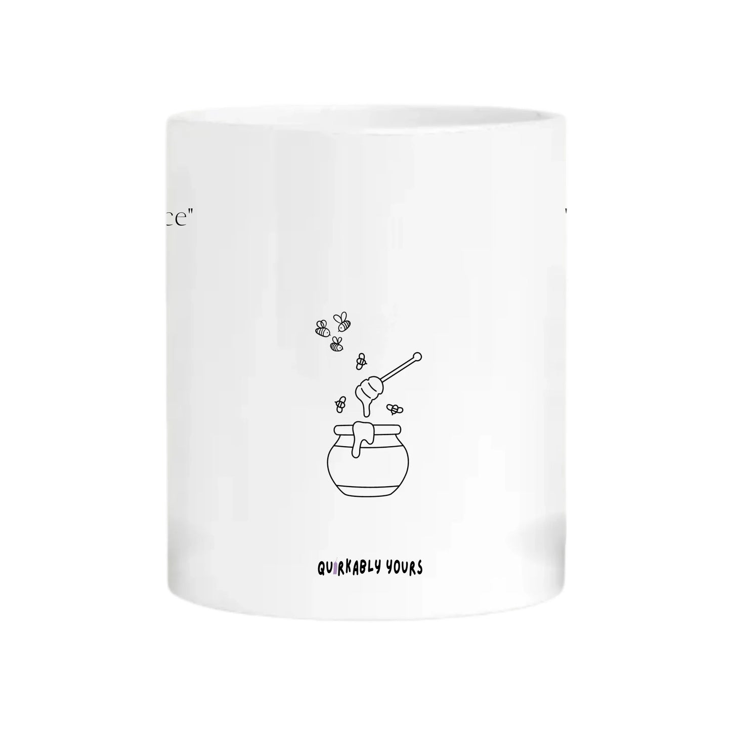 Custom mug for friend or mentor with bees and honey jar