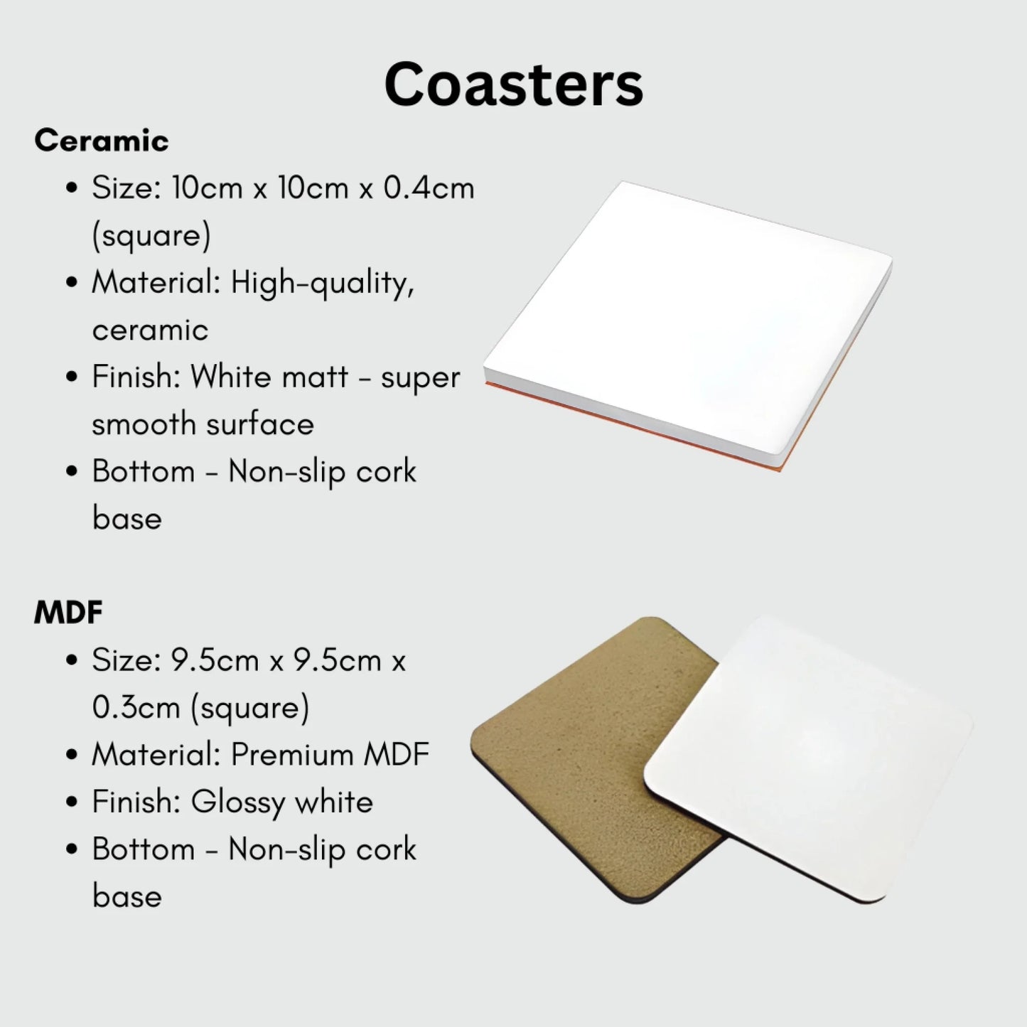 Coasters SQ Ceramic And Cord MDF teacher coaster