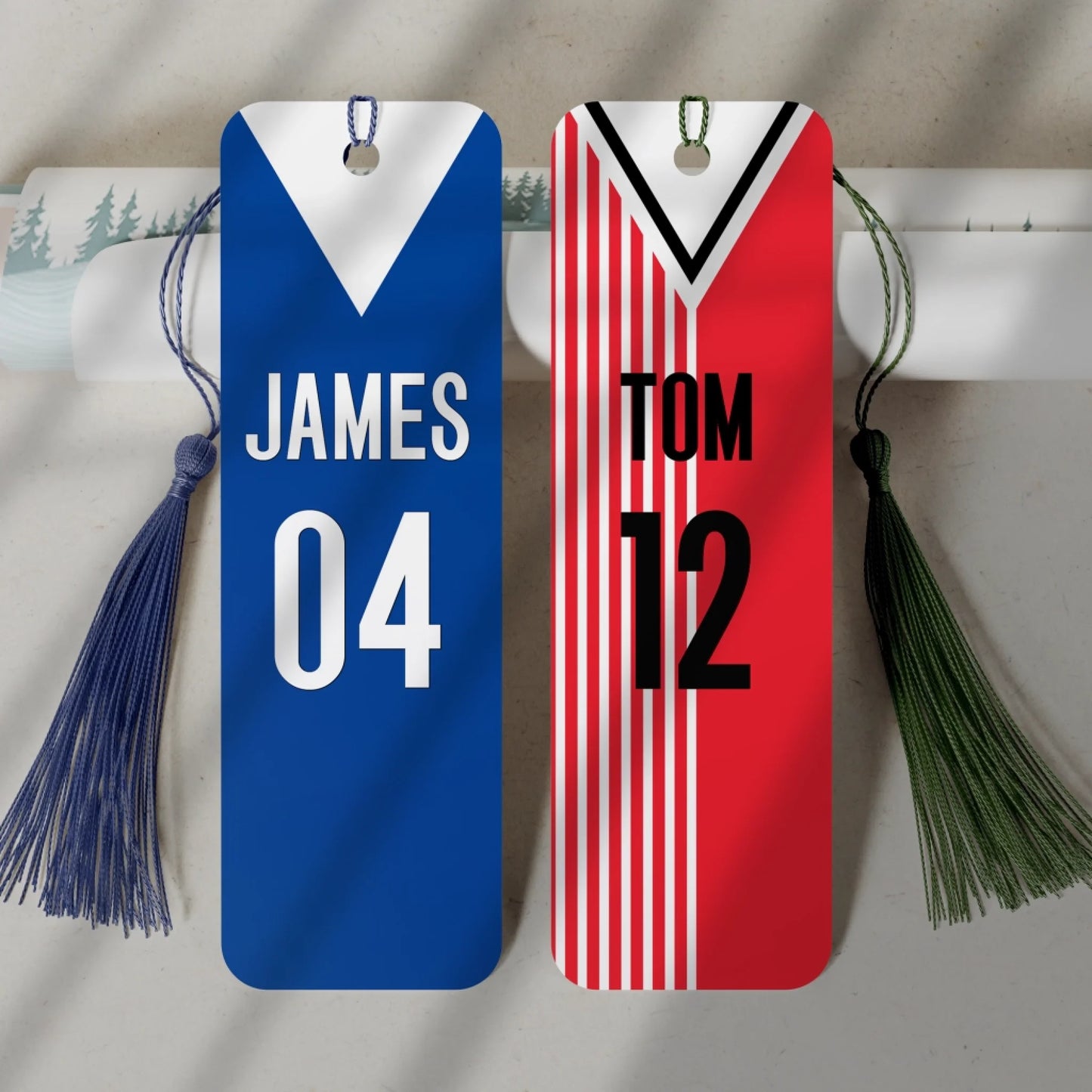 Football team personalised bookmark perfect gift for young football fans