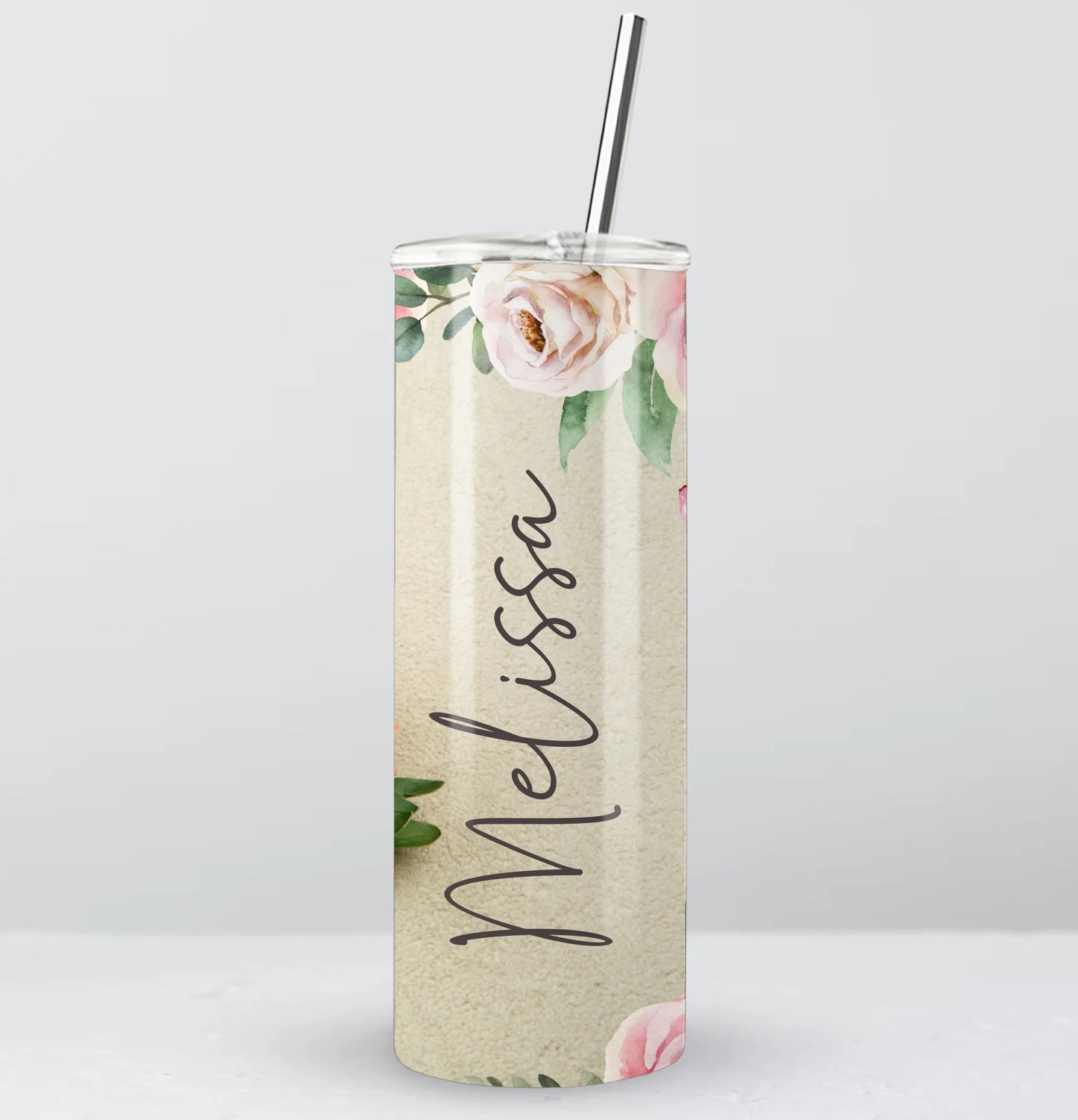 Travel cup with vintage floral print UK