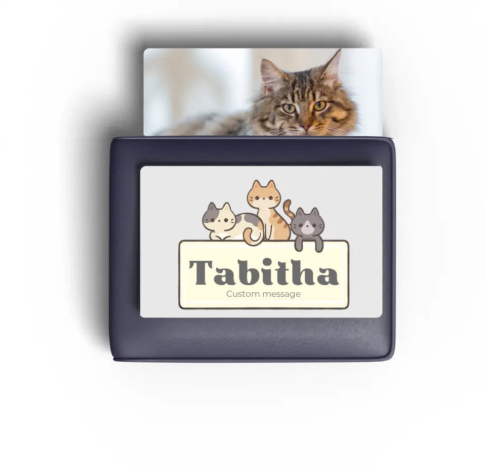 Cat remembrance wallet insert gift
