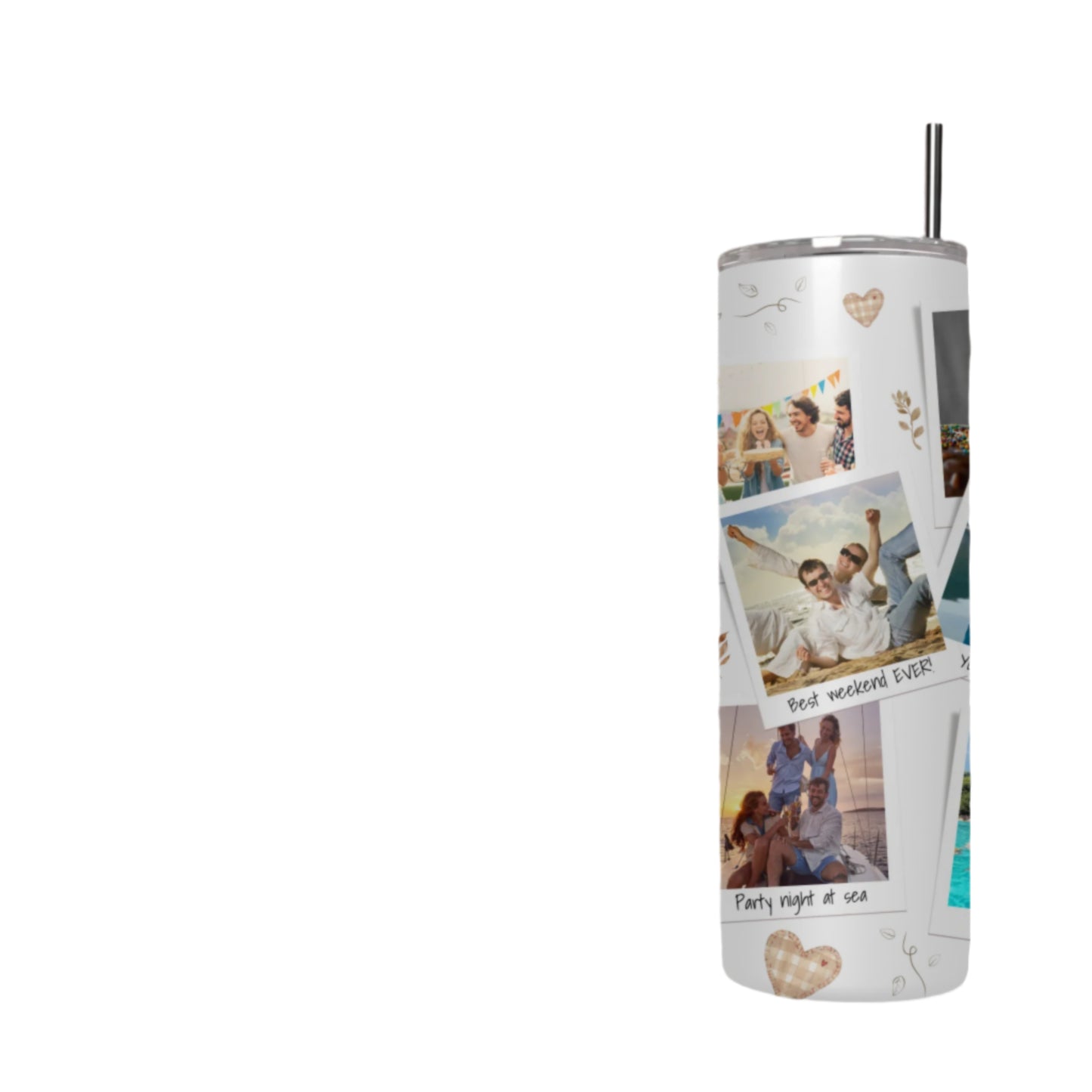wedding photo custom gift with personal message insulated cup