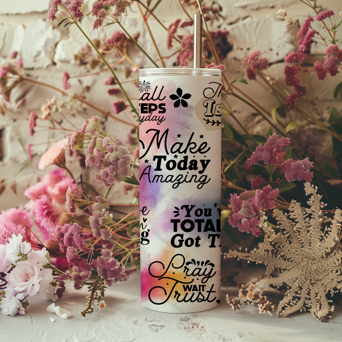 Well-being flask with positive quotes – gift for her