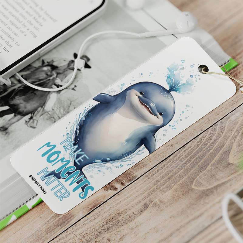 Whale bookmark mindfulness quote