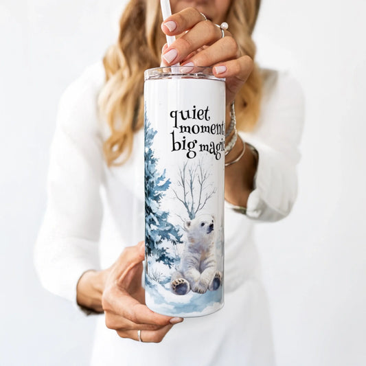 Cosy winter polar bear travel cup