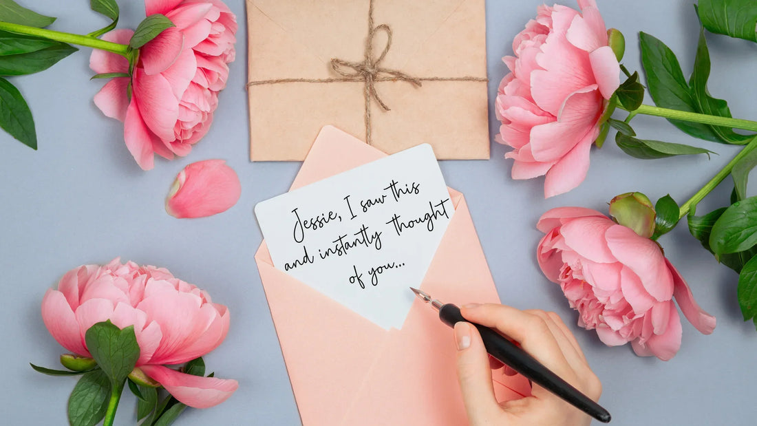 Writing a gift card for 20 Thoughtful Gift Ideas That Tell a Story About the People You Love