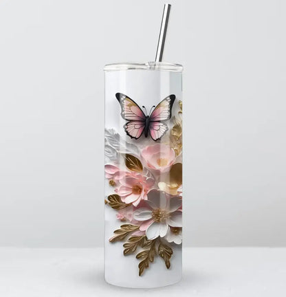 3D Flowers and Butterflies