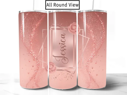 Rose Gold Framed Name Tumbler