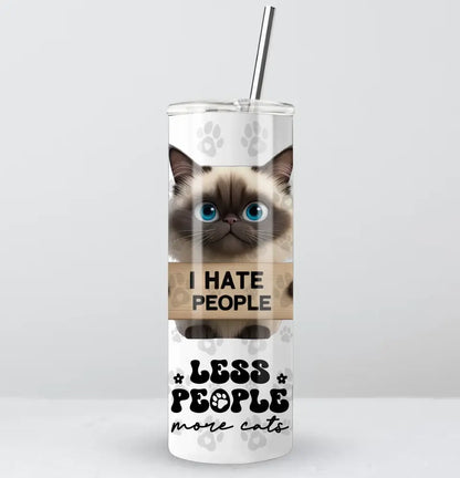 I Hate People Personalised Cat Tumbler