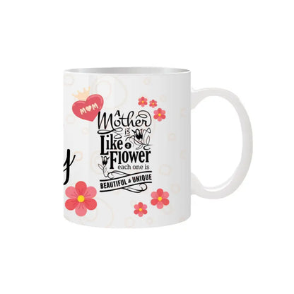 Mum Personalised Balloons and Flowers Mug