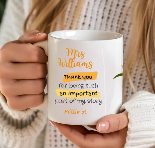 Personalised looming Thanks Quote Mug